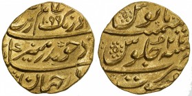 MUGHAL: Aurangzeb, 1658-1707, AV mohur (10.90g), Surat, AH1099 year 24, KM-315.45, fabulous strike, UNC

Estimate: USD 700-800