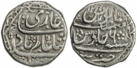 MUGHAL: Shah Alam Bahadur, 1707-1712, AR heavy rupee (11.71g), Tatta, AH1124 year 6, KM-—, special issue with both sides in a hexagonal border, harshl...