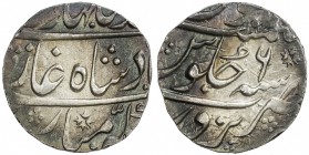 MUGHAL: Ahmad Shah Bahadur, 1748-1754, AR rupee (11.31g), Narwar, year 6, KM-446.39, with sharp die polishing marks in the fields, lovely toned, UNC
...