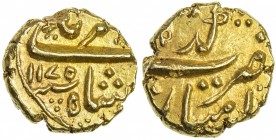 MUGHAL: Alamgir II, 1754-1759, AV pagoda (3.32g), Imtiyazgarh, AH1175, KM-E440.1, posthumous issue (Alamgir II died in 1173), the only recorded date f...