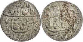 AWADH: Wajid Ali Shah, 1847-1858, AR rupee, Lucknow, AH1269 year 6, KM-365.3, slight uneven tone, lustrous, PCGS graded MS63.

Estimate: USD 125-175