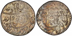 AWADH: Wajid Ali Shah, 1847-1858, AR rupee, Lucknow, AH1269 year 6, KM-365.3, slight uneven tone, lustrous, PCGS graded MS63.

Estimate: USD 125-175