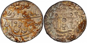 AWADH: Wajid Ali Shah, 1847-1858, AR rupee, Lucknow, AH1269 year 6, KM-365.3, slightly uneven tone, lustrous, PCGS graded MS62.

Estimate: USD 100-1...