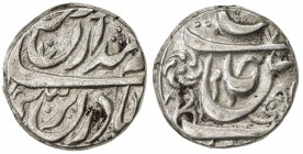 MALER KOTLA: Mahbub Ali Khan (Sube), 1845-1859, AR rupee (10.77g), "Sahrind ", ND, Cr-20, with the whirling flower personal mark of the previous ruler...