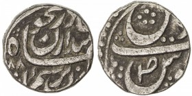 PATIALA: Amar Singh, 1765-1781, AR rupee (11.18g), "Sahrind ", AH(11)88, Cr-10. SS-203, 3 dots below the "S " of jalus, nearly VF, R, ex Mohun Singh C...