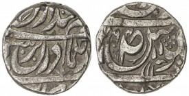 PATIALA: Karam Singh, 1813-1845, AR rupee (11.03g), "Sahrind ", VS1894, Cr-30. SS-205, cross-like floral personal mark on reverse, attractive VF, ex M...