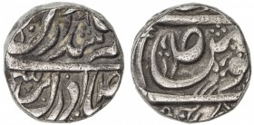 PATIALA: Ajit Singh, ca. 1845, AR rupee (11.11g), "Sarhind ", ND, Cr-31. SS-204d and 207, scimitar personal mark, representing Ajit Singh, who claimed...