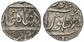 BOMBAY PRESIDENCY: AR rupee (11.62g), Jambusar, year 22, Stv-6.77, in the name of Shah Alam II, with the mace symbol inside the letter S of jalus, cho...