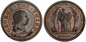 BRITISH INDIA: George III, 1760-1820, AE medal (1761), Pud-761.1, Eimer-686, 40mm, medal by Thomas Pingo, head of King George III right // Victory sta...