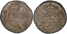GOA: Maria I, 1777-1816, AR rupia, 1803, KM-205, a lovely lustrous example! PCGS graded MS64, ex David Fore Collection (Baldwin's Auction 84, Lot 2524...