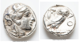 ATTICA. Athens. Ca. 440-404 BC. AR tetradrachm (23mm, 16.91 gm, 8h). Choice Fine. Mid-mass coinage issue. Head of Athena right, wearing earring, neckl...