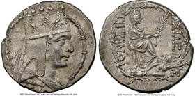 ARMENIAN KINGDOM. Tigranes II the Great (95-56 BC). AR tetradrachm (27mm, 15.95 gm, 12h). NGC AU 5/5 - 4/5. Tigranocerta, ca. 80-68 BC. Diademed and d...