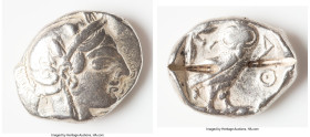 NEAR EAST or EGYPT. Ca. 5th-4th centuries BC. AR tetradrachm (27mm, 16.59 gm, 1h). Choice Fine, test cuts. Head of Athena right, wearing crested Attic...