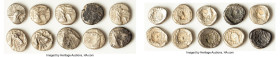 ANCIENT LOTS. Greek. Caria. Halicarnassus. Ca. 510-480 BC. Lot of ten (10) AR hectes. Good-VF. Includes: Ten AR hectes, head of ketos right or left / ...