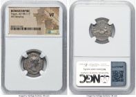 ANCIENT LOTS. Roman Imperial. Lot of three (3) AR denarii. NGC Fine-VF. 1) Trajan (AD 98-117). AR denarius. NGC VF. 2) Hadrian (AD 117-138). AR denari...