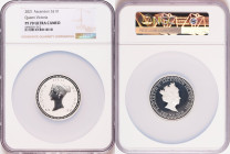 British Administration. Elizabeth II silver Proof "Bonomi Pattern - Victoria" 10 Pounds (2 oz) 2021 PR70 Ultra Cameo NGC Commonwealth mint, KM-Unl. Mi...