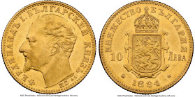 Ferdinand I gold 10 Leva 1894-KB XF45 NGC, Kremnitz mint, KM19, Fr-4. HID09801242017 © 2024 Heritage Auctions | All Rights Reserved www.HA.com/TexasAu...