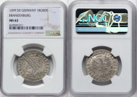 Brandenburg. Friedrich III 18 Groschen 1699-SD MS62 NGC, Königsberg mint, KM611. Scarce in mint state. Mintmaster Sigismund Dannies. HID09801242017 © ...