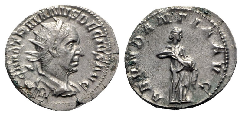 Trajan Decius (249-251). AR Antoninianus (22mm, 4.17g, 6h). Rome, AD 250. Radiat...