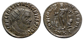 Licinius I (308-324). Æ Follis (19mm, 2.70g, 12h). Cyzicus, 321-324. Radiate, draped and cuirassed bust r. R/ Jupiter standing l., holding Victory sta...