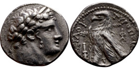 PHOENICIA: Tyre - Autonomy Issue (126 – 65 BC ) AR Didrachm Minted Year: 47 (79 BC) Obverse: Laureate bust of Melkart right Reverse: TYPOY IEPAΣ KAI A...
