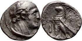 PHOENICIA: Tyre - Autonomy Issue (126 – 65 BC ) AR Didrachm Obverse: Laureate bust of Melkart right Reverse: TYPOY IEPAΣ KAI AΣYΛOY (of Tyre the holy ...