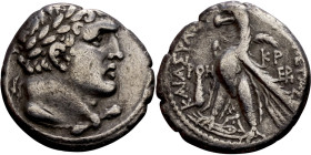 PHOENICIA: Tyre - Autonomy Issue (126 – 65 BC ) AR Didrachm Obverse: Laureate bust of Melkart right Reverse: TYPOY IEPAΣ KAI AΣYΛOY (of Tyre the holy ...