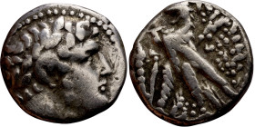 PHOENICIA: Tyre - Autonomy Issue (126 – 65 BC ) AR Didrachm Minted Year: 50 (76 BC) Obverse: Laureate bust of Melkart right Reverse: TYPOY IEPAΣ KAI A...