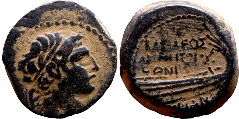 Demetrius I Soter (Seleukid King: 162- 150 BC) Mint: Tyre. Bronze coin. Obverse:...