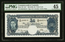 Australia Commonwealth Bank of Australia 5 Pounds ND (1949) Pick 27c R47 PMG Choice Extremely Fine 45. 

HID09801242017
