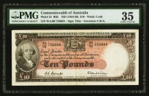 Australia Commonwealth Bank of Australia 10 Pounds ND (1954-59) Pick 32 R62 PMG Choice Very Fine 35. 

HID09801242017