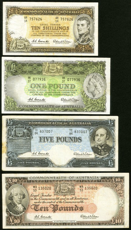 Australia Commonwealth of Australia 10 Shillings; £1; £5; £10 ND (1960-65) Pick ...