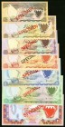 Bahrain Bahrain Currency Board 100 Fils; 1/4; 1/2; 1; 5; 10; 20; 100 Dinars ND (1978) Pick CS1 Collector Series Specimens Choice Crisp Uncirculated. 
...