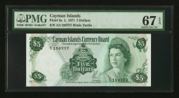 Cayman Islands Currency Board 5 Dollars 1971 Pick 2a PMG Superb Gem Unc 67 EPQ. 

HID09801242017