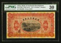 China Bank of Territorial Development- Shanghai 10 Dollars 1914 Pick 568h S/M#C165-7f PMG Very Fine 30. Ink.

HID09801242017