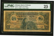 Ethiopia Bank of Ethiopia 50 Thalers 1932-33 Pick 9 PMG Very Fine 25. 

HID09801242017