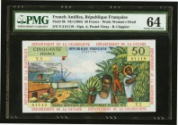 French Antilles Republique Francaise 50 Francs ND (1964) Pick 9b PMG Choice Uncirculated 64. 

HID09801242017