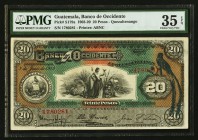 Guatemala Banco de Occidente 20 Pesos 2.6.1919 Pick S179a PMG Choice Very Fine 35 EPQ. 

HID09801242017