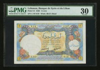 Lebanon Banque de Syrie et du Grand-Liban 1 Livre 1939 Pick 15 PMG Very Fine 30. 

HID09801242017