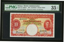 Malaya Board of Commissioners of Currency 10 Dollars 1.7.1941 Pick 13 PMG Choice Very Fine 35 EPQ. 

HID09801242017