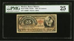 Mexico Banco Minero 25 Centavos 1888 Pick S160a M128a PMG Very Fine 25. 

HID09801242017