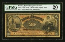 Mexico Banco De Aguascalientes 20 Pesos 15.4.1903 Pick S103d M53d PMG Very Fine 20. 

HID09801242017