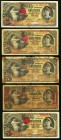 Mexico Banco Nacional de Mexico 5 Pesos 1902-10 M298o; M298x; M298z; M298ag; M298av Five Examples Good-Very Fine. Two examples have some staining and ...