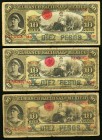 Mexico Banco Nacional de Mexicano 10 Pesos 1902-06 M299bg; M299bi; M299bj Three Examples Very Good-Fine. Two examples have some small edge splits.

HI...