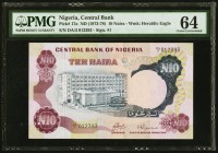 Nigeria Central Bank of Nigeria 10 Naira ND (1973-78) Pick 17a PMG Choice Uncirculated 64. 

HID09801242017