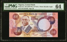 Nigeria Central Bank of Nigeria 10 Naira ND (1979-84) Pick 21c PMG Choice Uncirculated 64. 

HID09801242017