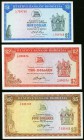 Rhodesia Reserve Bank of Rhodesia 1; 2; 5 Dollars 15.10.1974; 5.8.1977; 20.10.1978 Pick 30k; 35c; 36b Three Examples Crisp Uncirculated. 

HID09801242...