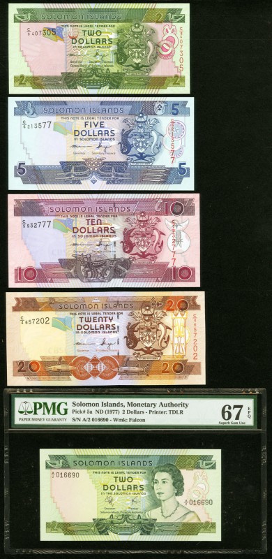 Solomon Islands Group Lot of 8 Examples. PMG Gem Uncirculated 65 EPQ; Superb Gem...