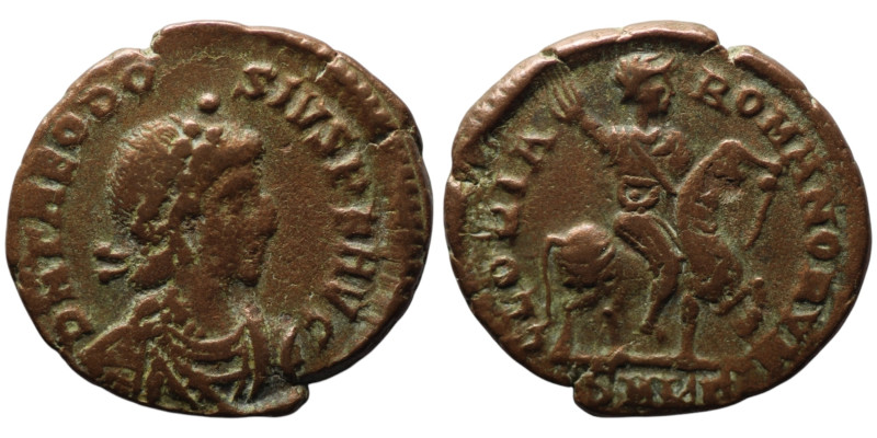 Theodosius I (AD 379-395). Kyzikos
AE Follis (18mm, 3,18g)