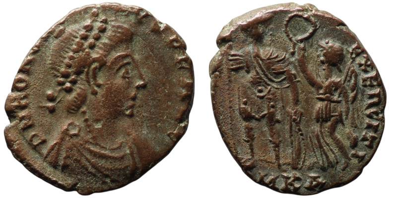 Honorius (AD 393-423). Kyzikos
AE Follis (19mm, 3,59g)